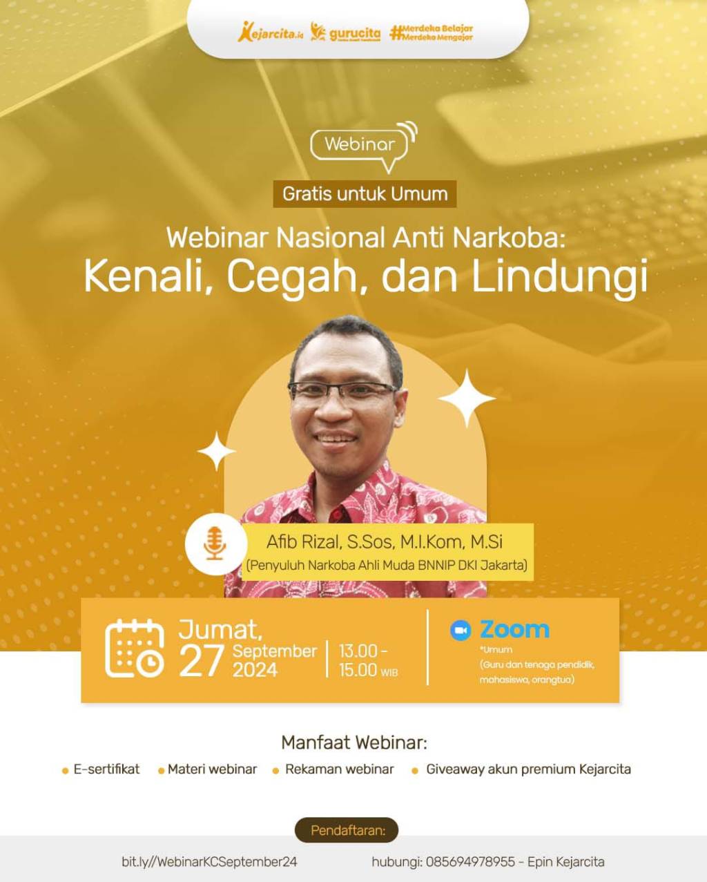 Webinar Nasional Anti Narkoba : Kenali, Cegah, dan&nbsp;Lindungi